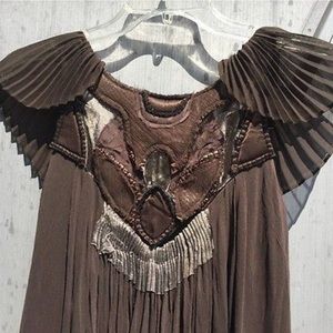 BCBG Max Azria Runway Brown Maxi Dress XXS